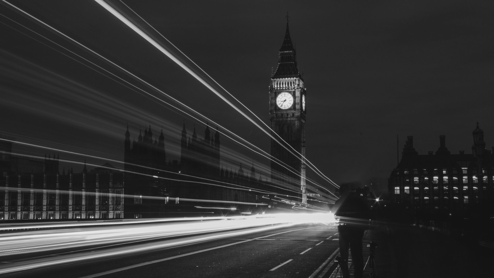 Timefire- London Bridge background- Black and White